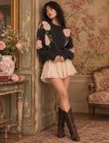 Floral Pattern Dropped Shoulder Sweater