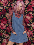 Casual Scoop Neck Sleeveless Denim Dress
